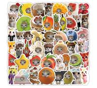 DIFLAX 70 Piezas Pegatinas Divertidas de Gatos, Pegatinas de Gatos, Pegatinas de Vinilo Impermeables, Estéticas, para los Amantes de los Gatos, Vinilo, Para Monopatín, Portátil, Equipaje