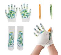 DIFLAX Calcetines de Masaje, Calcetines de Punto de Presión para Masaje de Reflexología, Reflexologia Podal, para Masaje de Reflexología Acupressure con Herramientas de Masaje