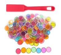 DIFLAX Juego de Bingo Magnético Palo Magnético 100 Fichas de Números de Bingo Fichas de Plástico Fichas de Bingo Magnéticas para Aprendizaje y Juego en Familia para Contar Escolare (Rojo Naranja)