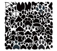 DIFLAX Pegatinas Huellas Animal, 50 Pegatinas, Pegatinas Animales, Huellas Gato Pegatinas, Huellas Perro Pegatinas, Pegatinas Infantiles, 5x5cm Autocolantes, Für Scrapbooking