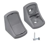 Diforma Paquete de 100 soportes de estante grises de 24 x 24 mm, juntas de esquina para muebles, junta de esquina de plástico de 90 grados, ángulo recto, tornillos incluidos (100, gris)