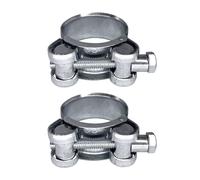 Diforma Paquete de 2 abrazaderas de tubo, abrazaderas de tubo de acero galvanizado (32-35 mm, ancho de anillo de 20 mm, acero al carbono, revestimiento de zinc)