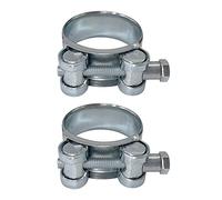 Diforma Paquete de 2 abrazaderas de tubo reforzadas fuertes de 40-43 mm, sujetadores de abrazadera de manguera de tubo de acero galvanizado (2 unidades, 40-43 mm)
