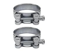Diforma Paquete de 2 abrazaderas de tubo reforzadas fuertes de 64-67 mm, sujetadores de abrazadera de manguera de tubo de acero galvanizado (2 unidades, 64-67 mm)