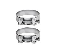 Diforma Paquete de 2 piezas Abrazaderas de Tubería, Sujetadores de Abrazadera de Manguera de Tubo de Acero Galvanizado (60-63 mm, 22 mm Ancho de Anillo, Acero al Carbono, Recubierto de Zinc, Ajustable