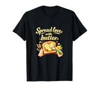 Difunde Amor con Pan de Mantequilla y diseño de corazón Camiseta