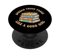 Difunde esas páginas como una Buena Chica Amante de los Libros Bookworm PopSockets PopGrip Adhesivo