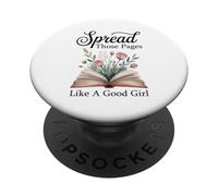 Difunde esas páginas como una Buena Chica Amante de los Libros Bookworm PopSockets PopGrip Adhesivo