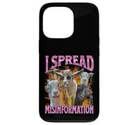 Difundir Desinformación Divertida Cabra Humor Adulto Meme Bootleg Carcasa para iPhone 13 Pro