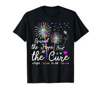 Difundir la Esperanza Encuentra la Cura Lucha contra el cáncer Cura Colores Camiseta