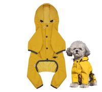 Difundo Para Perros - Ropa Amarilla Ligero Ajustable Impermeable Chaqueta De Lluvia Para Perros | Ropa De Protección Al Aire Libre Para Mascotas, Navidad De Invierno Halloween Snow Walk