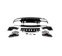 Difusor Alerón para Benz Clase C W205 Sedán para AMG C300 C43 C200 C180 C250 C350e 2015-2021 Difusor De Parachoques Trasero + Salidas De Escape Parachoques Difusor Trasero
