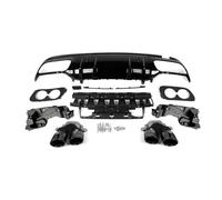 Difusor Alerón para Benz Clase C W205 Sedán S205 Familiar/Wagon para AMG Difusor Trasero Estilo C43 con Labio De Escape En Negro Brillante Parachoques Difusor Trasero