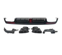 Difusor Alerón para Benz para Clase S W222 para AMG 2013-2017 Difusor Trasero Negro + Dos Tubos De Escape Parachoques Difusor Trasero