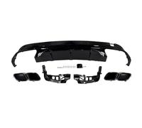 Difusor Alerón Parachoques Trasero Labio Difusor Parachoques Trasero Para Benz, Para Clase E C207 W207 E400 Coupe A207 Para Convertible, 2014-2017 Con Terminales Escape(Black exhaust tips)