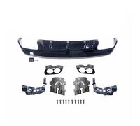 Difusor Alerón Parachoques Trasero Para Benz Para W207 C207 Clase E Coupe E200 E250 E300 E350 2014-2015 Silenciador Escape Tubo Punta Para Difusor Parachoques Trasero Labio(Black Exhaust)