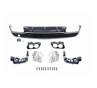 Difusor Alerón Parachoques Trasero Para Benz Para W207 C207 Clase E Coupe E200 E250 E300 E350 2014-2015 Silenciador Escape Tubo Punta Para Difusor Parachoques Trasero Labio(Silver Exhaust)