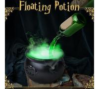 Difusor Caldero | Caldero Decoración Halloween Frasco, Negro Siniestro con Botellas De Pocion Flotantes Decoracion para Accesorios Casa Encantada Uso Interior Exterior