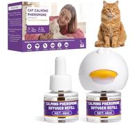 Difusor calmante para gatos de interior: soporte calmante inspirado en feromonas que ayuda a promover un comportamiento relajado y comodidad emocional, difusor enchufable sin medicamentos para uso