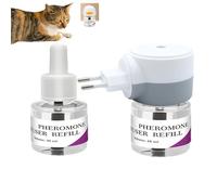 Difusor calmante para gatos - Difusor seguro antiestrés para gatos, recargable adaptador para interiores, viaje contra arañazos y maullidos