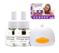 Difusor calmante para gatos - Difusores antiansiedad con feromonas naturales | del Estrés Ansiedad para Mascotas | Kit Relajante Para Gattis Y Otros Animalis | Fácil de usar y cómodo