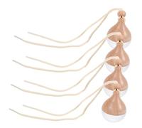 Difusor Colgante de Coche para Aceites Esenciales, 8ml, 4 Piezas | Cristal y Madera, Recargable para Perfume, Decoración de Coche y Hogar