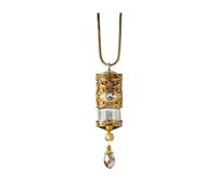 Difusor colgante de la aromaterapia del coche de la aleación, envase vacío recargable del perfume del aceite esencial, colgante decorativo interior universal para la decoración del vehículo