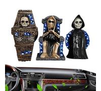 Difusor con clip de ventilación para coche, clip de toma de aire para coche,Difusor de aire para coche con diseño de calavera | Clip de ventilación para difusor de coche portátil para