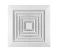 Difusor cuadrado de ABS blanco para aire acondicionado, campana de ventilación de techo a presión con panel de resorte, cubierta de conducto antienvejecimiento para 100/150/200 mm (200)