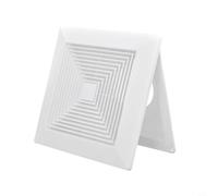 Difusor cuadrado de ABS blanco para aire acondicionado, campana de ventilación de techo a presión con panel de resorte, cubierta de conducto antienvejecimiento para 100/150/200 mm (100)