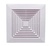 Difusor cuadrado de cubierta de ventilación con diseño de resorte a presión, salida de techo ABS para sistemas HVAC AC, distribución eficiente del flujo de aire, 100/150/200 mm (200 mm)