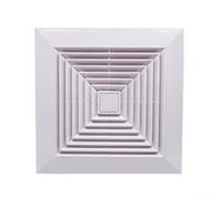 Difusor cuadrado de cubierta de ventilación con diseño de resorte a presión, salida de techo ABS para sistemas HVAC AC, distribución eficiente del flujo de aire, 100/150/200 mm (150)