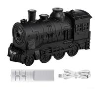 Difusor de aceite de tren de vapor, humidificador de aromaterapia de tren retro de 300 ml con niebla fría, iluminación ambiental, funcionamiento silencioso para dormitorio, sala de estar