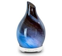 Difusor de aceite esencial de 120 ml, difusor ultrasónico de aceite de aromaterapia, humidificador de aroma, difusor de vidrio, 7 colores cambiantes, sin agua, apagado automático, ultra silencioso