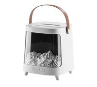 Difusor de aceite esencial de 200 ml con luces LED de color, 2 modos de niebla y apagado automático, humidificador ABS compacto de 13 x 13 cm para dormitorio/oficina (blanco/negro) con control remoto