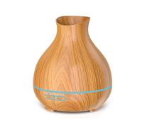 Difusor de Aceite Esencial de 550 ml,Difusor de Aroma con Temporizador para Oficina,hogar, Apagado automático Cuando no Hay Agua, Función aromaterapia，7 Luces Que cambian de Color Marrón