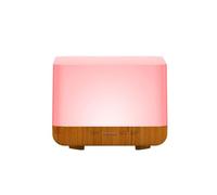 Difusor de aceite esencial de 600 ml, color amarillo, humidificador con modo de niebla ajustable y apagado automático, 7 colores de noche, 3 en 1, portátil