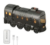 Difusor de aceite esencial de tren de vapor, humidificador de tren, humidificador de vapor frío de tren de 300 ml, difusor de aroma de apagado automático con luz para dormitorio, oficina