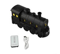Difusor de aceite esencial de tren de vapor, humidificador USB de 300 ml con control remoto, difusor silencioso de aromaterapia de niebla de 7 colores para dormitorio, oficina y mesita de noche (negro