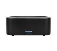 Difusor de aceite esencial LED de 7 colores, 150 ml, humidificador de niebla fría para el hogar, dormitorio, oficina, con temporizador, apagado automático y funcionamiento ultrasilencioso, negro