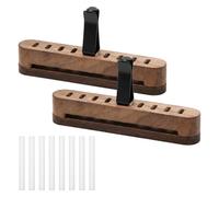 Difusor de aceite esencial para coche, 2 unidades, madera de nogal de alta calidad, con 8 almohadillas de relleno, aroma de madera para más diversión y placer de conducción