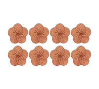 Difusor de aceite esencial para coche, forma de flor de ciruelo, difusor de de material de palisandro compacto simple para uso diario en el coche y el hogar, 8 Uds.