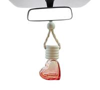 Difusor de aceite para coche, colgante de botella de perfume de 6 ml de coche de corazón - Adorno de ambientador de interior de coche botella vacía para espejo retrovisor, alféizar de ventana