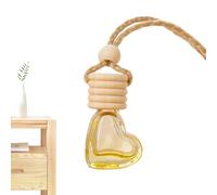 Difusor de aceite para coche, colgante de botella de perfume de coche en forma de corazón de 6 ml, botella vacía de aromaterapia para aceites, decoración de coche y hogar, adorno de fragancia para