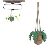 Difusor de aceite para coche de ganchillo,Ambientador de aceite para coche de ganchillo,Bonitos ambientadores perfumados para coche | Decoración colgante de larga duración, botella recargable con plan