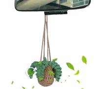 Difusor de aceite para coche de ganchillo,Ambientador de aceite para coche de ganchillo | Botella difusora de coche de larga duración,Decoración colgante de larga duración, botella recargable con plan