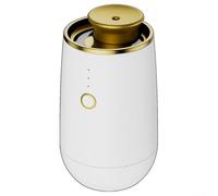 Difusor de aceites esenciales de viaje para el hogar y el coche, mini ambientador con operación fácil de usar (blanco y dorado)