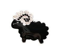 Difusor De Aceites Esenciales Oveja Diamante Oveja Animal Coche Perfume Coche acondicionado Decoración Suministros Perfume Fragancia Clip Colchoneta Adulto (Black, One Size)
