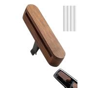 Difusor de Aceites Esenciales para Coche de Madera - Clip para Rejilla de Ventilación, Incluye 4 Recambios, Accesorio Interior para Automóvil, Fragancia Natural y Duradera