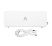 Difusor de Aire de Llama Aspecto de Chimenea 3D Fuego Multicolor Protección de Apagado automático 320 ml Humidificador de Aire de Niebla de Llama silenciosa para Dormitorio Oficina (Blanca)